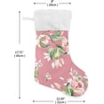 thumbnail image 7 of SKYSONIC Spring Flowers Branches Pink Christmas Stockings Personalized Large Christmas Stocking Cute Snowflake Stockings 18 Inch Xmas Stocking for Xmas Decorations Xmas Gif, 7 of 7