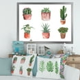 thumbnail image 3 of Designart 'Cactus and Succulents In A Clay Pot ' Traditional Framed Art Print, 3 of 4