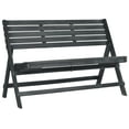 thumbnail image 2 of SAFAVIEH Luca Outdoor Patio Acacia Folding Bench, Dark Slate Grey, 2 of 8