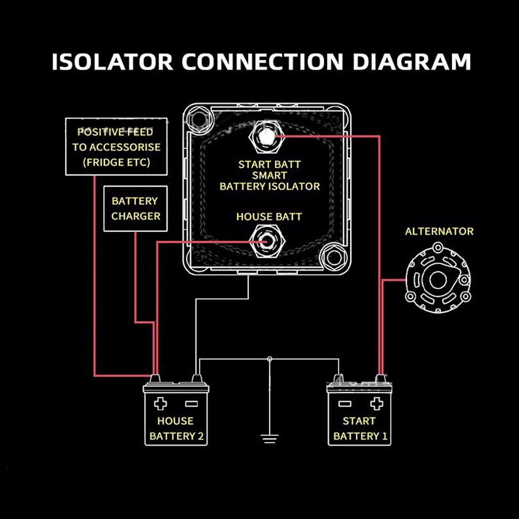 ✪ Voltage Sensitive Relay 12V Dual Battery Isolator VSR IP67 Waterproof  Specially Designed for ATV UTV Boats RV's Campers - Walmart.com