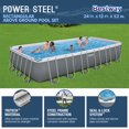 thumbnail image 4 of Bestway 24ft x 12ft x 52in Rectangular Above Ground Pool Set w/ Pool Skimmer, 4 of 12