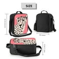 thumbnail image 2 of Bingfone Pink Cheetah Art Reusable Insulated Lunch Bag Cooler for Work School Picnic or Travel, 2 of 7