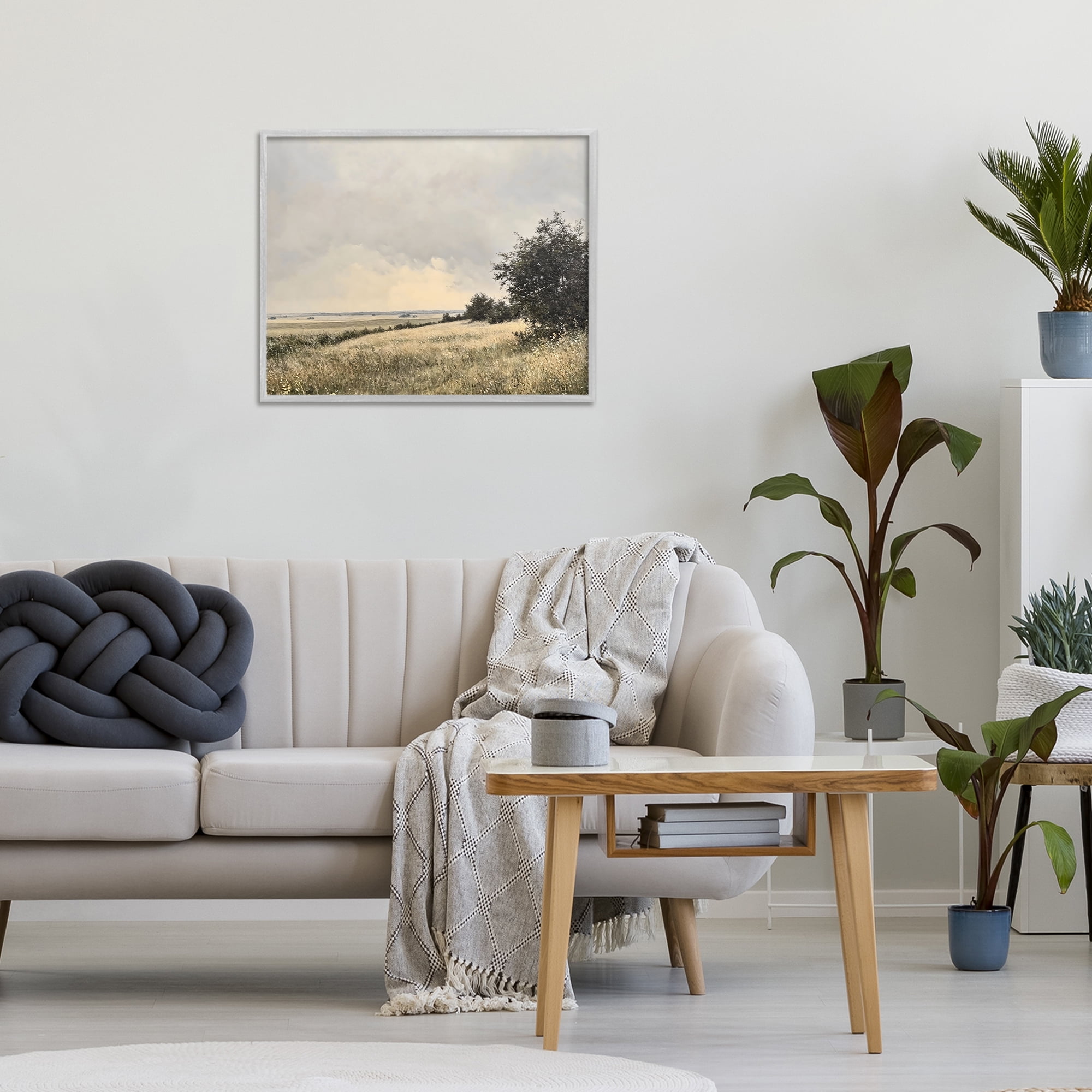 Stupell Industries Rustic Countryside Hill Landscape Gray Framed Giclee Art, design by Franklyn Gregory
