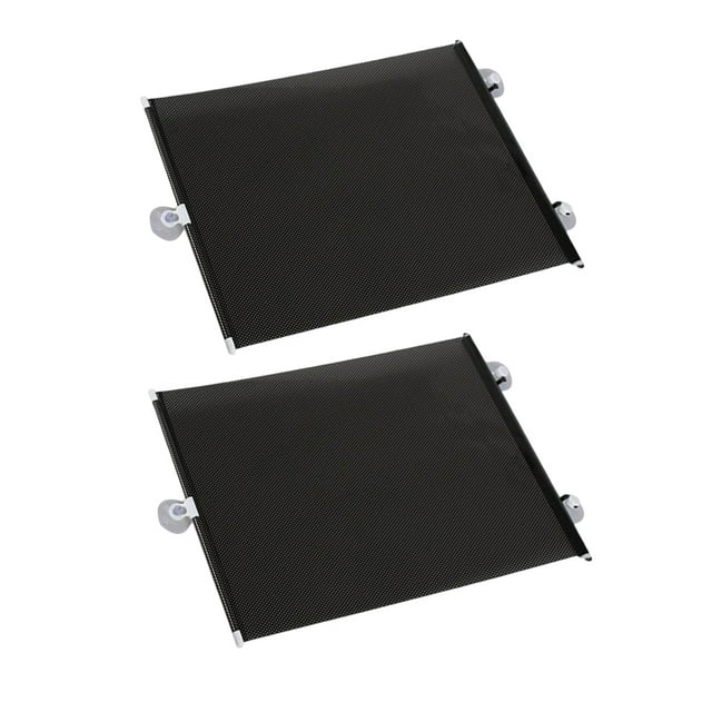 Kenally Parasol para coche, 2 uds., cortina retráctil automática para parabrisas delantero/trasero, bloqueador solar plegable, cubierta parpadeante, Automoción decorativa y accesorios Negro 45*125 Kenally VI022157-03