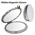 thumbnail image 4 of 10X Magnifying Mirror with Light, Rechargeable 3 Colors Dimming Lighted Magnifying Mirror with 3 Suction Cups and 360° Stand, 6" Large Travel Tabletop Magnified Makeup Mirror with Tweezers & Scissors, 4 of 5
