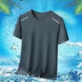 thumbnail image 6 of Hearthz Ice Silk Quick Dry Shirts for Men Short Sleeve Crew Neck Athletic Shirts for Men Moisture Wicking Workout Casual Shirts for Men Gray S, 6 of 6