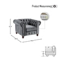 thumbnail image 5 of OakvillePark Orma Velvet Fabric Upholstered Living Room Chair, Dark Gray, 5 of 6