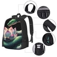 thumbnail image 2 of Balery Snake Holding A Lotus Mochila para hombre y mujer - Tela Oxford 600D resistente - Gran capacidad, resistente al agua, ideal para la escuela, viajes y senderismo, 2 of 6