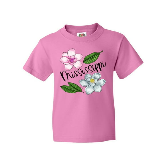 Inktastic Mississippi Magnolia Flowers and Leaves Youth T-Shirt