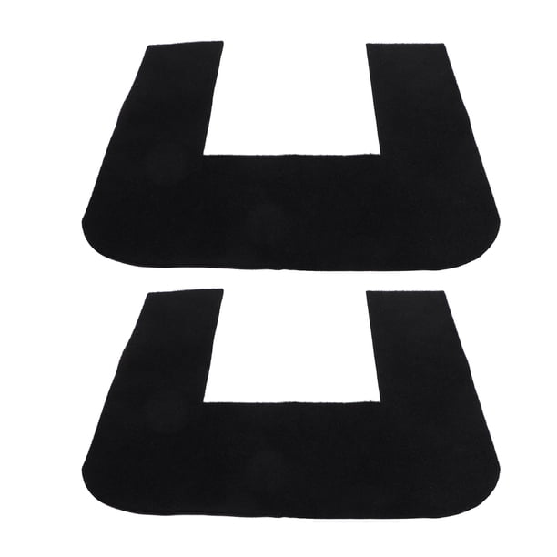 HOOWIFFY 2Ud Tapete Para U Forma Absorbente Lavable Con Protección Antideslizante Para De Inodoro Negro