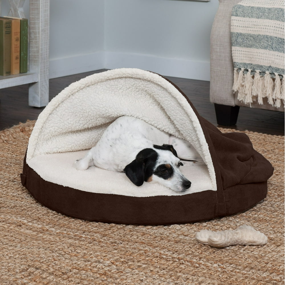 FurHaven Pet Products Bed, Orthopedic Faux Sheepskin Snuggery Burrow