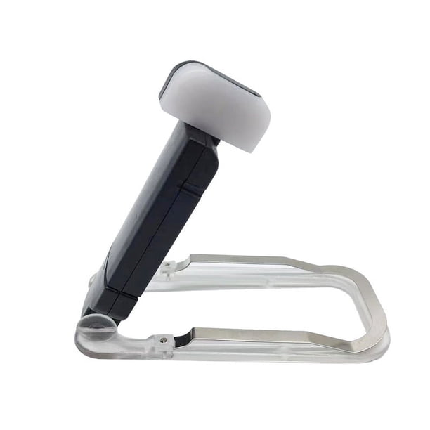 Lámpara de lectura USB, lector electrónico LED recargable con luz de clip para leer en la cama, 3 niveles de brillo ajustables, minilámpara plegable con clip (negro)
