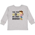 thumbnail image 3 of Inktastic Yes, This is My First Rodeo- Cowgirl in Hat and Boots Girls Long Sleeve Toddler T-Shirt, 3 of 5