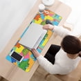 thumbnail image 3 of Long Mouse Pads for Desk,Colorful Cartoon Dinosaurs Geometric Desk Mats on Top Of Desks, Desk Mouse Pad Extra Large with 3mm Non-Slip Base and Stitched Edge for Gaming,Work,Home 31.5"x11.8", 3 of 5