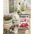 thumbnail image 2 of JOOCAR Valentine's Day Garden Flags, Black and White Plaid Red Truck Love Balloons Happy Valentine's Day 12x18 Inch Double Sided Garden Flags for Outdoor Garden Festival Yard Decoration, 2 of 5