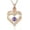 Rose Gold-Purple, variant on Crystal Cremation Jewelry Small Heart Urn Necklace Ashes for Women Men Keepsake Pendant Memorial Human Ash Holder