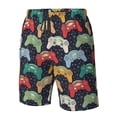 thumbnail image 4 of Sikiie Retro Video Game Print Men's Beach Shorts, High Elastic Quick-drying Shorts - with Drawstring and Slip Pockets, Suitable for Beach, Sports, Vacation-Medium, 4 of 6