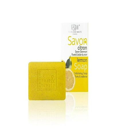 Exfoliating Lemon Bar Soap For Face and Body, Hydrates and Softens Skin -7 Oz- By Fair &