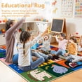 thumbnail image 3 of ORGOWEL Kids Play Rug Animal Alphabet Rug Educational Learning Area Rug Non-Slip Machine Washable Chlidren's Carpet for Playroom Bedroom Classroom Nursery ,20 Animals, 3 of 8