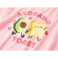 thumbnail image 3 of Tebbis Tween Girls Jammies Pink Avocado Pajamas 2-Piece Long Sleeve PJ Set Clothes Size 6, 3 of 7