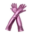 thumbnail image 5 of Niaviben Leather Gloves Fleece Gloves Opera Gloves Long Gloves Tea Gloves for Women Tea Party Sun Protection Gloves Wedding Gloves Pink One Size, 5 of 5