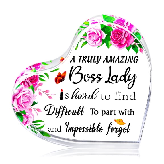 WaaHome Boss Day Gifts for Women, Boss Lady Keepsake and Paperweight, Bosses Day Gifts for Women Her Female Boss from Employee, National Boss's Day Gift Ideas