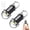 2Pack Silver Black, variant on Rechargeable Keychain Flashlight – 800 Lumens EDC Mini COB Work Light, 7 Modes with Red-Blue Strobe, IPX6 Waterproof for Walking, Hiking, Camping