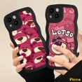 thumbnail image 2 of Funda De Oso De Fresa De Dibujos Animados Para Redmi Note 11s 10s 11 9 9s 8 10 Pro 12C 9A 9 10C 10A 9T A1 9C 10 A1 + POCO M3 X3 NFC Mi 11T Borde Ondulado Suave De Tpu Estuche, 2 of 3