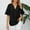 Black, variant on ALLLIST Cute Summer Tops for Women Blue Solid Flounce V-Neck Short Sleeve T-Shirts Womens Blouses Dressy Casual S