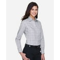 thumbnail image 2 of Devon & Jones DG520W Women's Crown Collection Glen Plaid Woven Dress Shirt-White/ Graphite/ Grey Heather-M, 2 of 5
