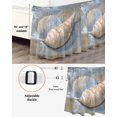 thumbnail image 3 of Ocean Shell Bed Skirt California King Size 16" Drop Coastal Spray Retro Beach Ruffled Wrap Around Bed Skirts Adjustable Elastic Bedskirt Dust Ruffle for California King Size Bed, 3 of 7