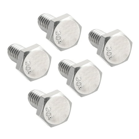 

1/4-20 x 1/2 304 Stainless Steel Hex Head Screw Bolts 5pcs