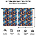 thumbnail image 2 of Blackout Kids Curtains,Basketball and Fire Blue Pattern Children's Insulated Curtains Set Of 2,Bedroom Essentials,Toddler Room Decor 52"x63", 2 of 5