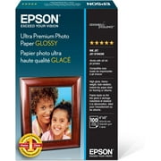 Epson Ultra Premium Glossy Photo Paper, 100 Sheets, 6.2" x 4"x 1.4". White