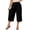 ZA-Black-xcmzpl mens shorts&capris, variant on mens Plus Size Capri Pants Lettuce Hem Elastic High Waist Wide Leg Palazzo Casual Trousers with Pockets Spring Clothes Pink XXXL