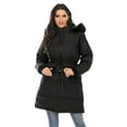 thumbnail image 4 of QIYAA Women’s Down Long Jacket Winter Coat Outwear Warm Puffer Fur Trim Hooded Coat Waterproof with Faux Fur Hood, 4 of 8