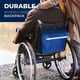 thumbnail image 3 of Walker Bolsa de almacenamiento Organizador de silla de ruedas de tela Oxford colgante Impermeable Bolsa de cochecito ajustable, Azul Eigraketly HA004834-01, 3 of 7