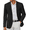 Black, variant on Men's Casual Blazer Slim Fit Two Button Lightweight Sport Coats Business Suit Jacket