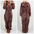 thumbnail image 3 of Plus Size Coral Fleece Jumpsuit for Women Christmas Pajamas One-Piece Pyjamas Winter Warm Women Hooded Onesies Sleepwear S-5XL, 3 of 4