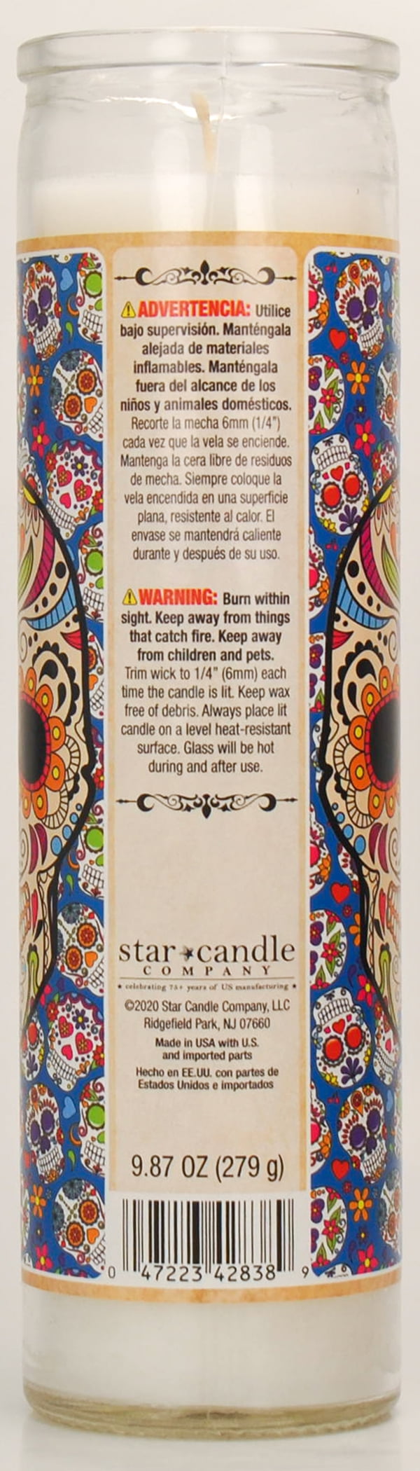 (2 pack) Prayer Candle All Saints Blue, 8 Inch