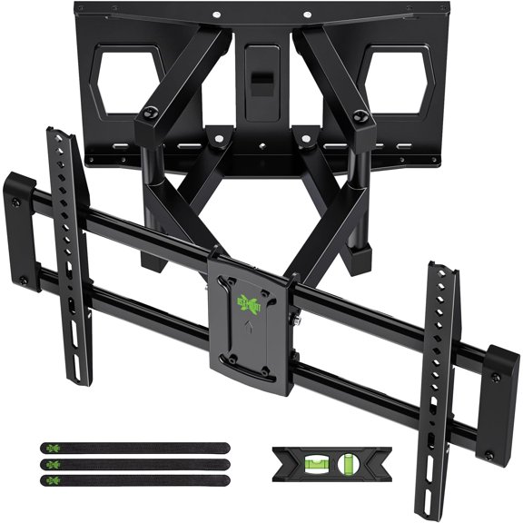 Full Motion Mount, UL Listed TV Wall Mount for Most 42-84 inch TVs, Holds up to 120lbs, Max VESA 600x400mm, Swivel TV Bracket with Dual Articulating Arms Tilt Rotation Fits 16" Wood Stud