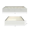 thumbnail image 7 of Nexera Hunter Full Size 2-Drawer Storage Bed Frame, White, 7 of 7
