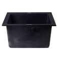 thumbnail image 4 of Pemberly Row Black 17" Drop-In Rectangular Granite Composite Kitchen Prep Sink, 4 of 9