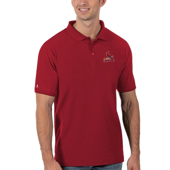 Men's Antigua Red St. Louis Cardinals Legacy Pique Polo