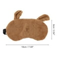 thumbnail image 2 of Unique Bargains 1 Pc Adjustable Cartoon Rabbit Eye Mask for Home Fleece Coffee Color, 2 of 4