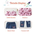 thumbnail image 5 of Yaoqi 3T Toddler Girl Outfit Set 4T Child Girls Winter Clothes Ruffle Long Sleeves Bowknot Butterfly Top Floral Ripped Denim Pants 2pcs Clothing Pink, 5 of 5
