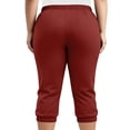 thumbnail image 4 of Xdegoge Womens Capri Leggings Plus Size Elastic Waist Athletic Workout Lightweight Cropped Pants with Pockets Running Gym Yoga Casual Activewear Xl-5Xl, 4 of 8