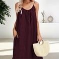 thumbnail image 4 of Plus Size Dress for Women Nightgowns Cotton Linen Fall Cute Slip Dress Sleeveless Flowy Swing Pajama Dress Sleepwear,S-3XL, 4 of 5