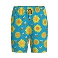 thumbnail image 4 of Wukai Bee Sunflower Men’s Short Pajama Pants With Pockets Soft Sleep Pj Shorts for Men-3X-Large, 4 of 6