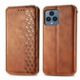 thumbnail image 6 of Wallet Case for T-Mobile REVVL 6 5G, Magnetic Faux PU Leather Kickstand Flip Cover with Card Holder Slots Shockproof TPU Shell Embossed Pattern Folio Case for T-Mobile REVVL 6 5G, Brown, 6 of 7